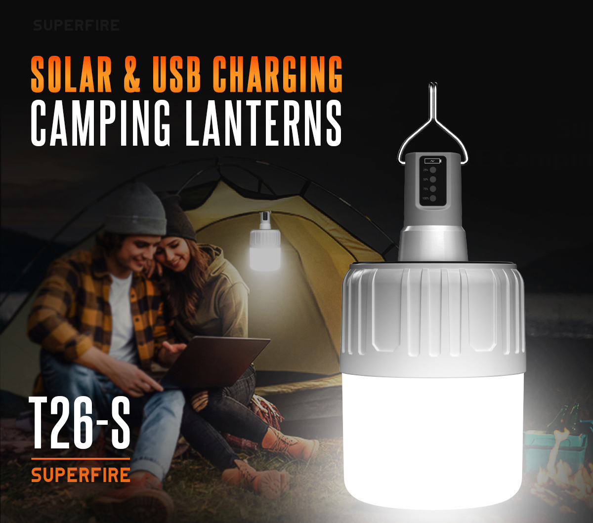 T26-S Outdoor Solar Camping Light Expands Your Enjoyment Of The Night
