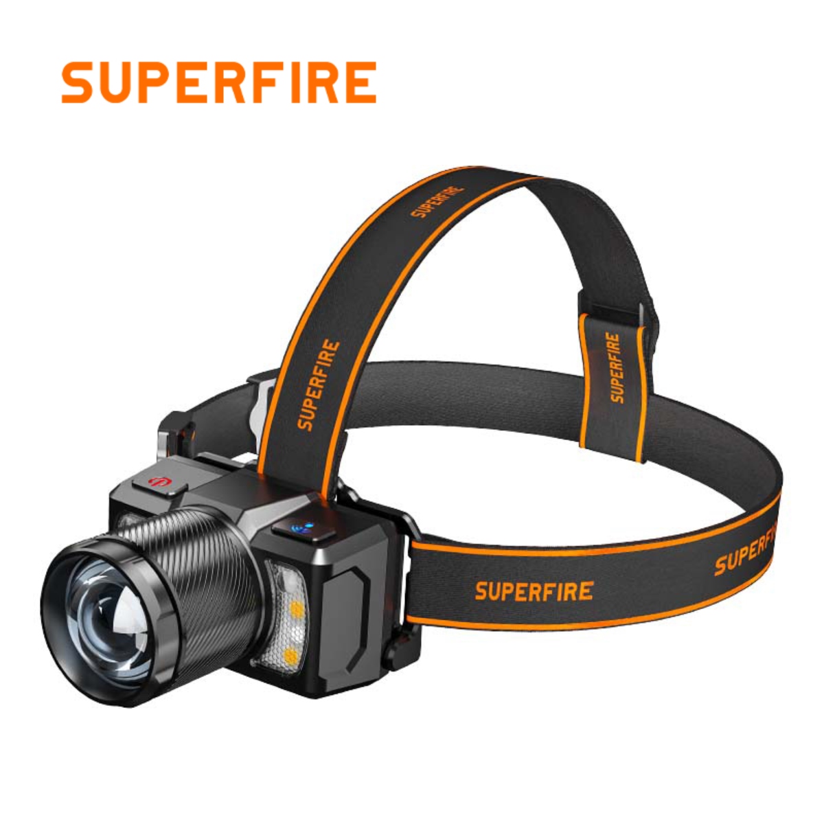 SUPERFIRE HL76 COB + LED Linterna frontal recargable Tipo-C Linterna f –  superfirestore