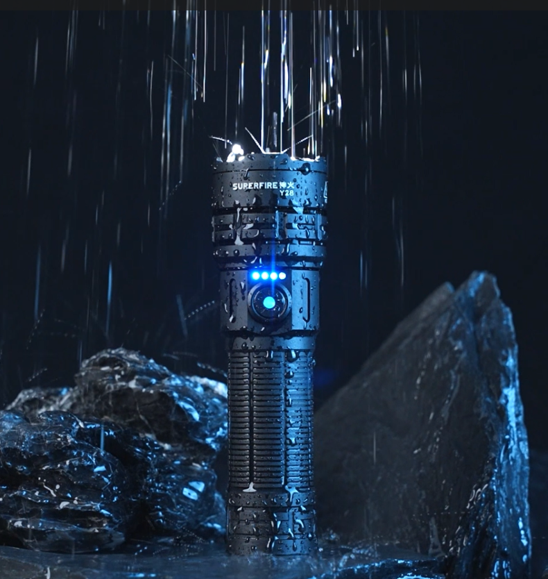 Superfire Flashlight Rain Test
