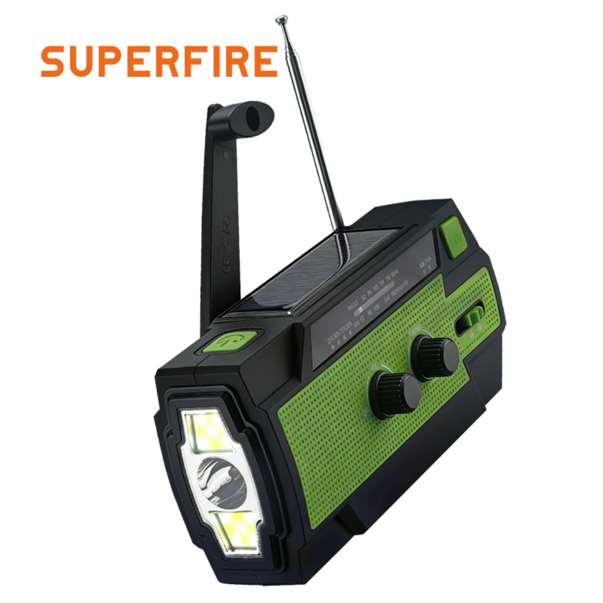 SUPERFIRE YJ16 Multi-functional Hand-Cranked Emergency Flashlight