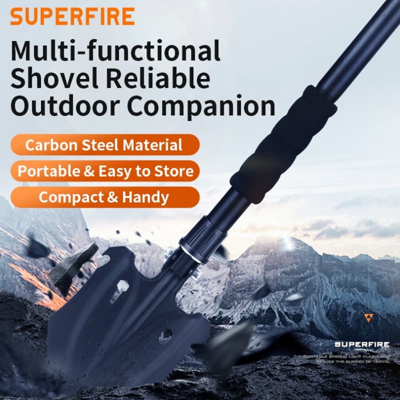 SUPERFIRE BG19 Multi-Function Tactical Shovel